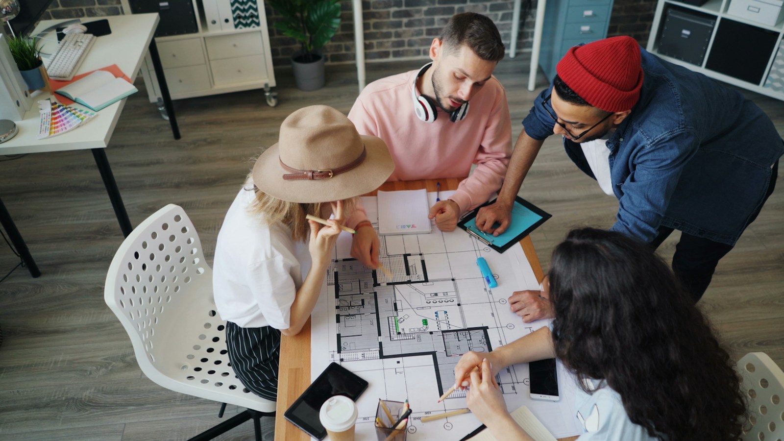 People playing a board game together